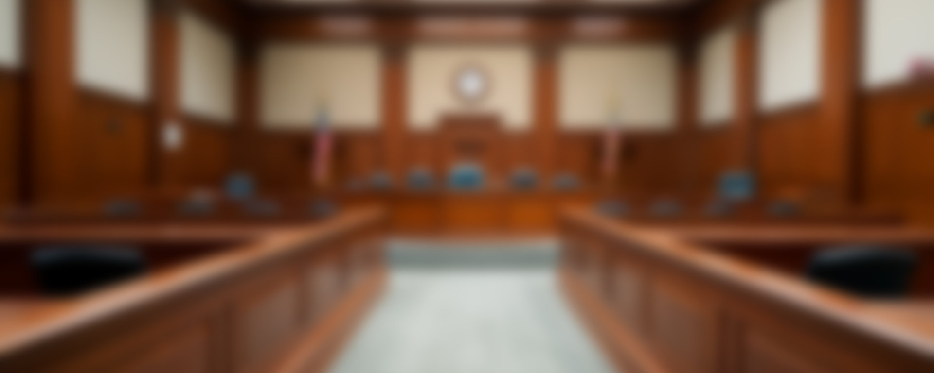an empty courtroom, blurry